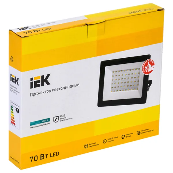 Прожекторы IEK СДО 06-70 Белый / 5600 лм photo 4 Прожекторы IEK СДО 06-70 Белый / 5600 лм photo 4