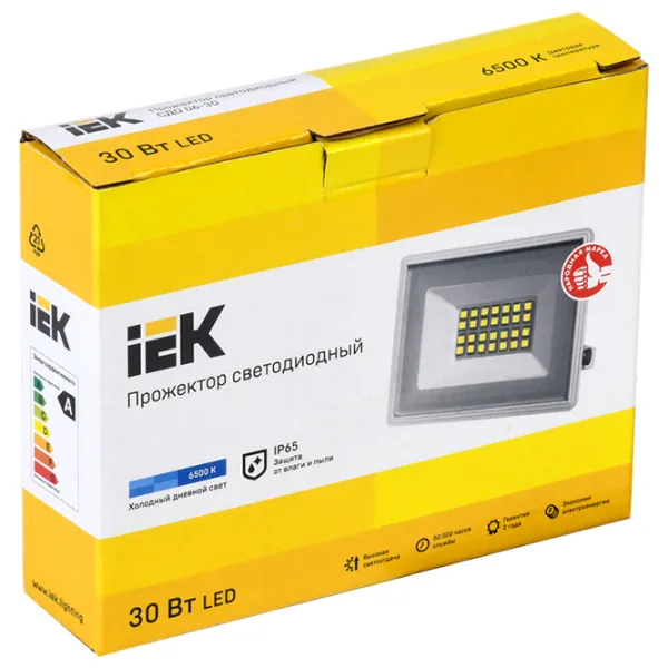 Прожекторы IEK СДО 06-30 Белый / 2400 Lm photo 2 Прожекторы IEK СДО 06-30 Белый / 2400 Lm photo 2