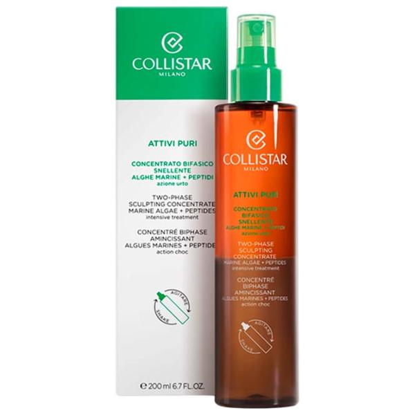 Спрей для тела для женщин Collistar Attivi Puri Two-Phase Sculpting Concentrate Marine Algae + Peptides 0.2л / Освежающий  photo 2