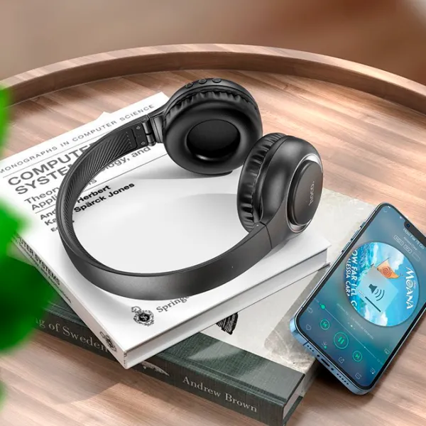 Căști Hoco W41 Silver Black Fără fir/ Personal photo 3 Căști Hoco W41 Silver Black Fără fir/ Personal photo 3