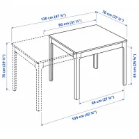 Кухонный стол раскладной Ikea Ekedalen ДСП/ Коричневый photo 6