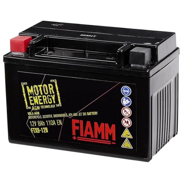 Аккумулятор для мотоцикла Fiamm FTX9-12B 110A / 8 Ач  photo 1
