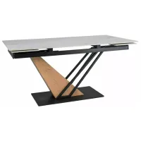 Masă de bucătărie extensibilă Signal Genesis Ceramică/ White