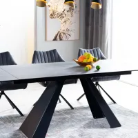 Masă de bucătărie extensibilă Signal Salvadore 160 Ceramică/ Marble Gray photo 2