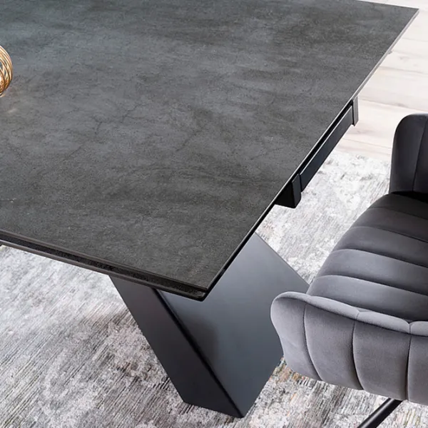 Кухонный стол раскладной Signal Salvadore 160 Керамика/ Marble Gray photo 6 Кухонный стол раскладной Signal Salvadore 160 Керамика/ Marble Gray photo 6