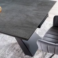 Masă de bucătărie extensibilă Signal Salvadore 160 Ceramică/ Marble Gray photo 6
