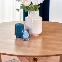 Masă de bucătărie Halmar Nicolas MDF/ Natural Oak photo 6