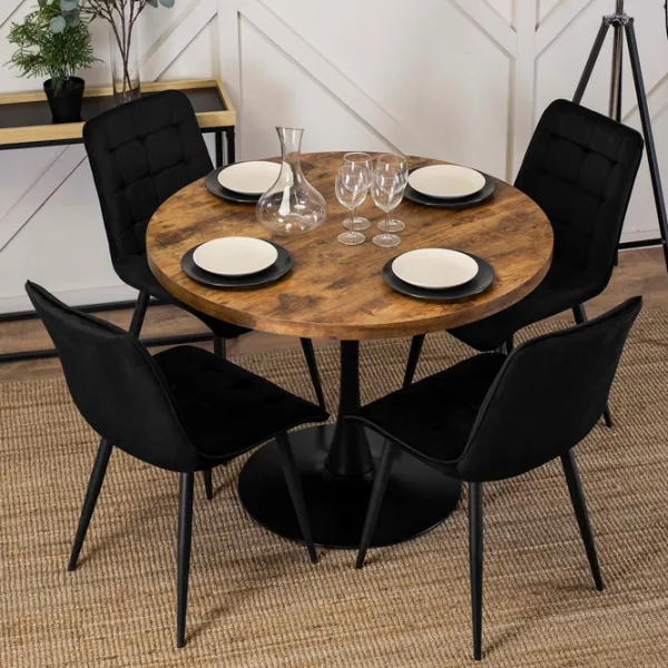 Masă de bucătărie Mebel Elite Lino 100 MDF/ Rustic Oak photo 7