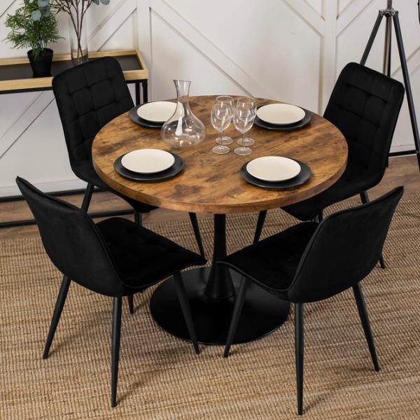 Masă de bucătărie Mebel Elite Lino 100 MDF/ Rustic Oak photo 7