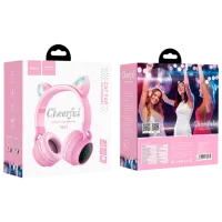 Căști Hoco W27 Black Pink Fără fir/ Personal photo 5