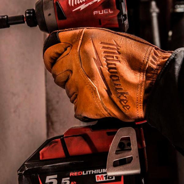 Mănuși de protecție Milwaukee 4932478126 Piele / Light Brown photo 3