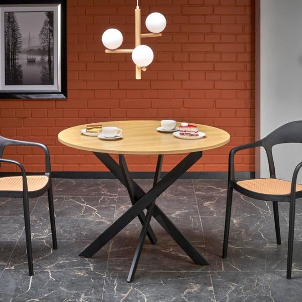Masă de bucătărie Halmar Edgar 2 MDF/ Golden oak photo 2