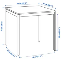 Masă de bucătărie Ikea Melltorp PAL/ White photo 6
