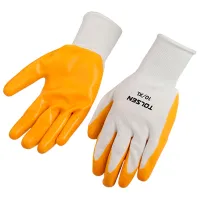 Mănuși de protecție Tolsen 45010 Poliester / White-Yellow