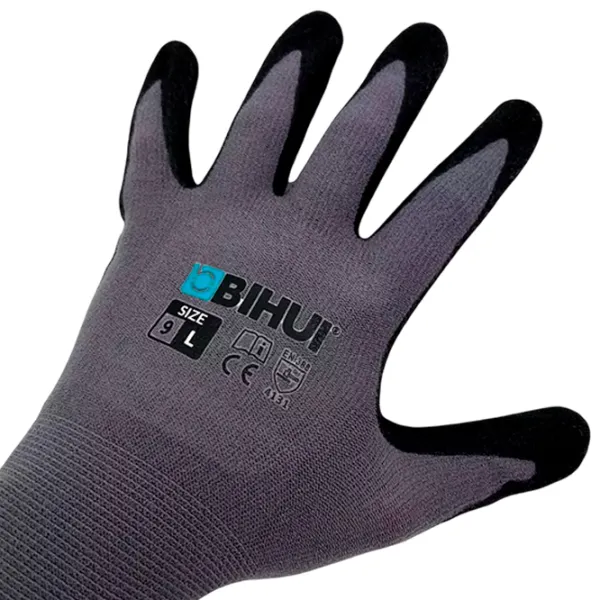 Mănuși de protecție BIHUI TGDL Poliester / Gray-Black photo 4