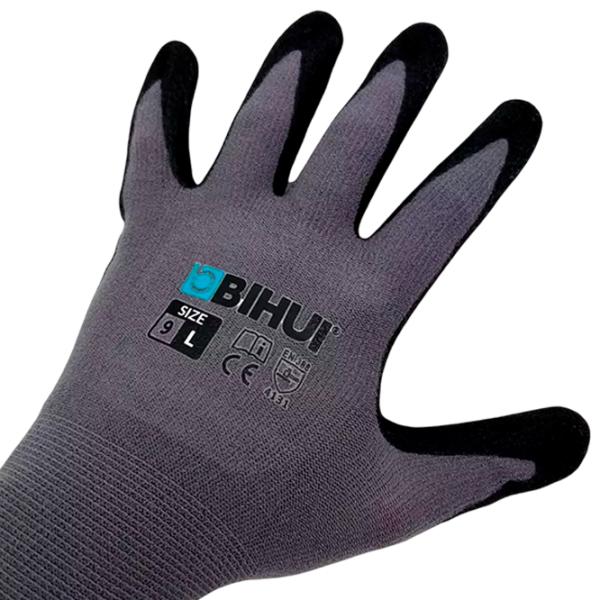 Mănuși de protecție BIHUI TGDL Poliester / Gray-Black photo 4