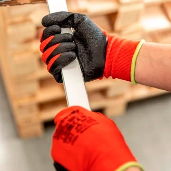 Mănuși de protecție Hoegert HT5K750-10-W Poliester / Red photo 2 Mănuși de protecție Hoegert HT5K750-10-W Poliester / Red photo 2