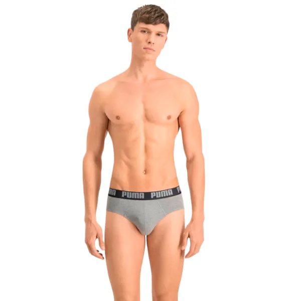 Tрусы для мужчин Puma Basic Brief 2P XL / Тёмно-серый photo 1