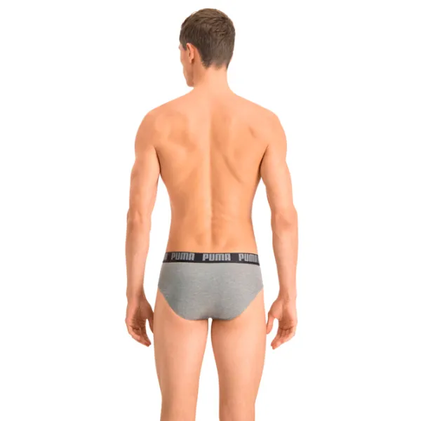 Tрусы для мужчин Puma Basic Brief 2P XL / Тёмно-серый photo 2