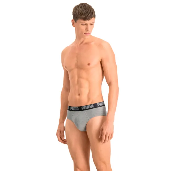 Tрусы для мужчин Puma Basic Brief 2P XL / Тёмно-серый photo 3