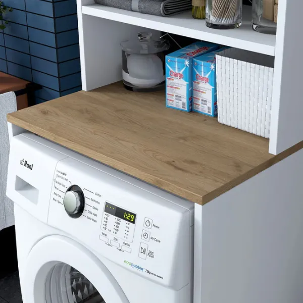 Шкаф для стиральных машин Mirage Meble KD101  ДСП / Белый photo 6