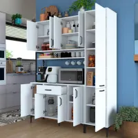 Кухня Mirage Meble JE134 ДСП меламин / Матовый черный photo 4