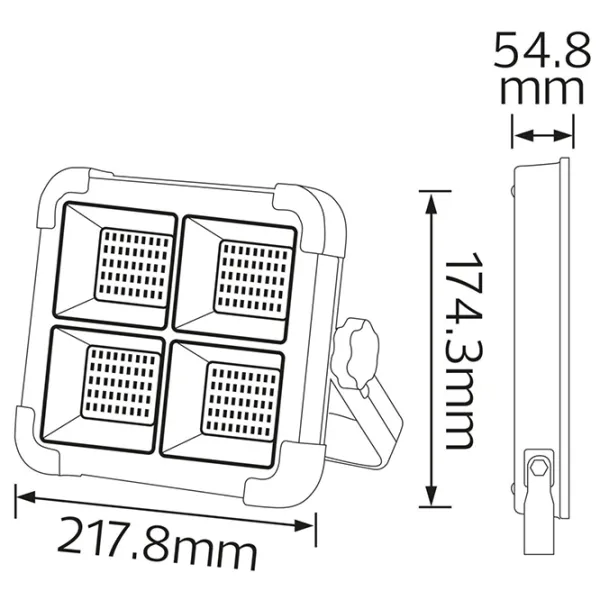 Proiector LED Horoz Turbo-400 White / 2391 lm photo 4