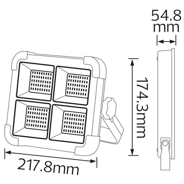 Proiector LED Horoz Turbo-400 White / 2391 lm photo 4