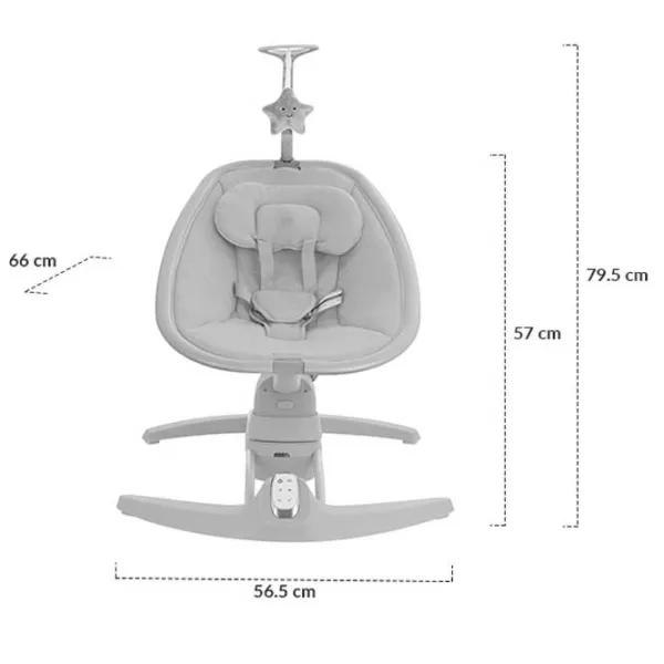 Leagăn pentru bebeluși Kikka Boo Spinny (3801005010592) 9 kg/ Gray photo 8 Leagăn pentru bebeluși Kikka Boo Spinny (3801005010592) 9 kg/ Gray photo 8