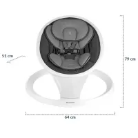 Leagăn pentru bebeluși Kikka Boo Cuddle Me (3800171203319) 9 kg/ Light Gray photo 9