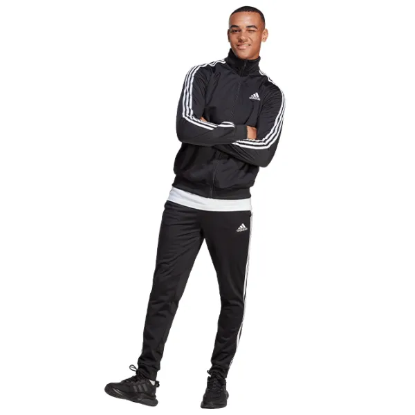 Costum sportiv pentru bărbați Adidas Basic 3-Stripes Tricot Track Suit  / XXL / Black photo 5 Costum sportiv pentru bărbați Adidas Basic 3-Stripes Tricot Track Suit  / XXL / Black photo 5