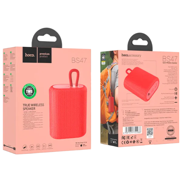 Boxă portabilă Hoco BS47 Uno 5 W/ Red photo 4
