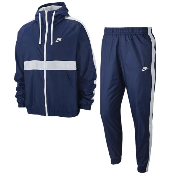 Costum sportiv pentru bărbați Nike Sportswear Hooded Woven Tracksuit  / XXL / Blue photo 1 Costum sportiv pentru bărbați Nike Sportswear Hooded Woven Tracksuit  / XXL / Blue photo 1