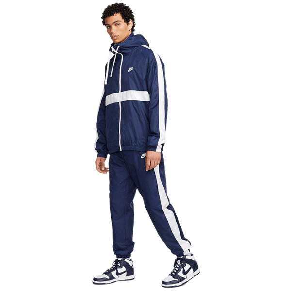 Costum sportiv pentru bărbați Nike Sportswear Hooded Woven Tracksuit  / XXL / Blue photo 2 Costum sportiv pentru bărbați Nike Sportswear Hooded Woven Tracksuit  / XXL / Blue photo 2