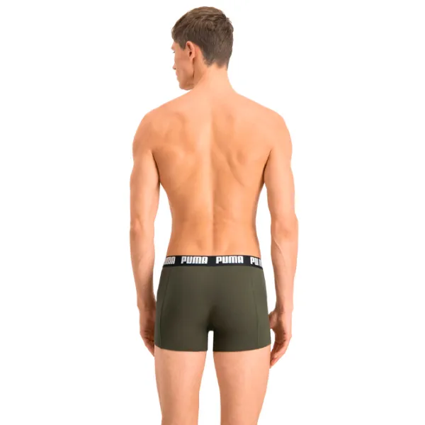 Tрусы для мужчин Puma Basic Boxer 2P S / Тёмно-зелёный photo 2