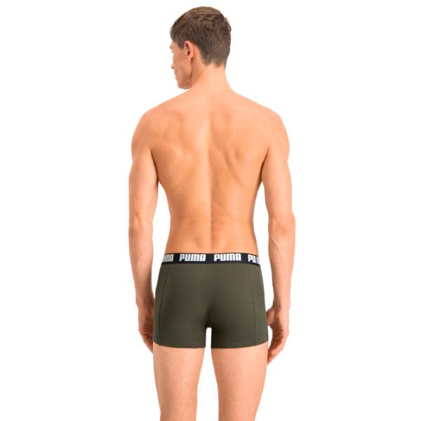 Tрусы для мужчин Puma Basic Boxer 2P S / Тёмно-зелёный photo 2