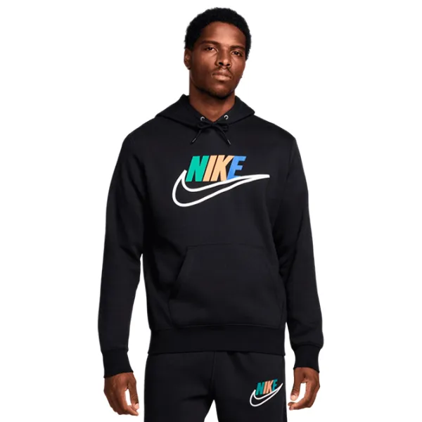 Hanorac pentru bărbați Nike M Nk Club Bb Hdy Futura Block  Drept / Black photo 1 Hanorac pentru bărbați Nike M Nk Club Bb Hdy Futura Block  Drept / Black photo 1