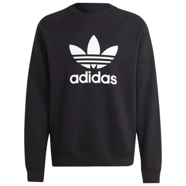 Hanorac pentru bărbați Adidas Trefoil Crew  Drept / Black photo 1