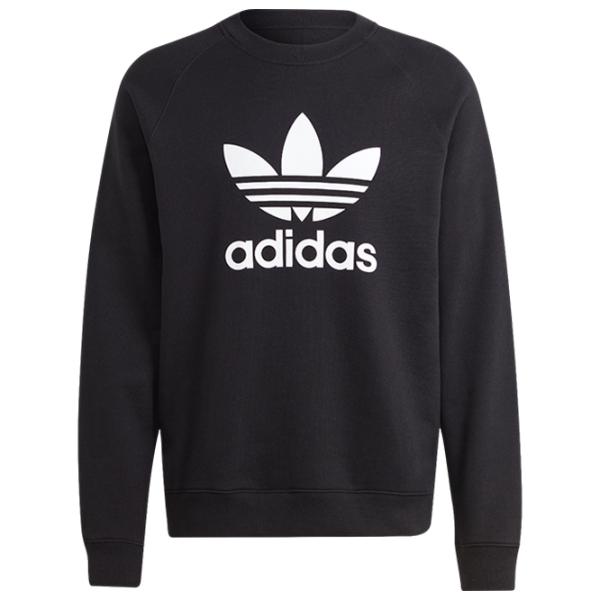 Hanorac pentru bărbați Adidas Trefoil Crew  Drept / Black photo 1