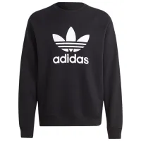 Hanorac pentru bărbați Adidas Trefoil Crew  Drept / Black