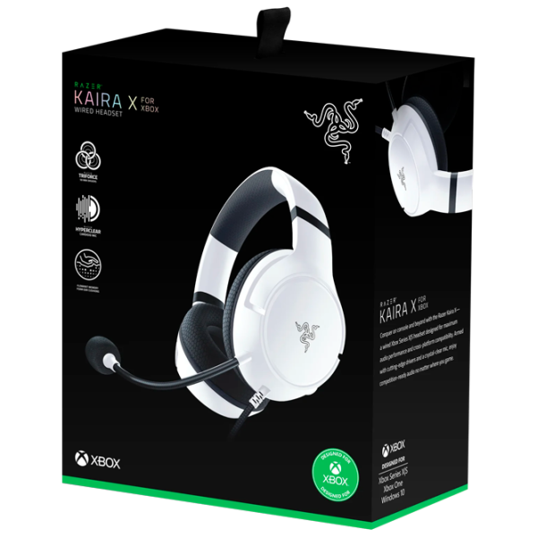 Căști Razer Kaira X Black White Cu fir/ Gaming photo 6