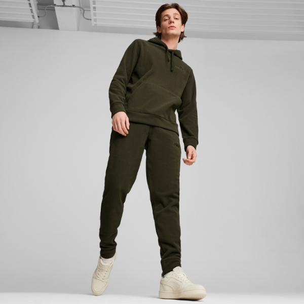 Hanorac pentru bărbați Puma Ess Elevated Polarfleece Hoodie  Drept / Dark Olive photo 5 Hanorac pentru bărbați Puma Ess Elevated Polarfleece Hoodie  Drept / Dark Olive photo 5