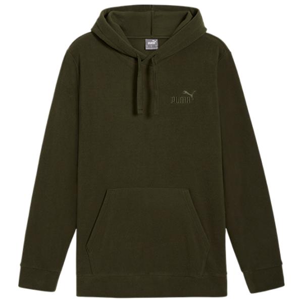Hanorac pentru bărbați Puma Ess Elevated Polarfleece Hoodie  Drept / Dark Olive photo 1