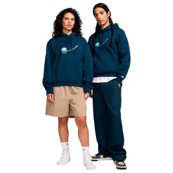 Толстовка для мужчин Nike Sb Fleece Pullover Hoodie Cherry  Прямой / Тёмно-синий photo 5