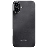 Чехол для смартфона Apple iPhone 16 Pitaka / MagSafe Back / PC / Серый Черный