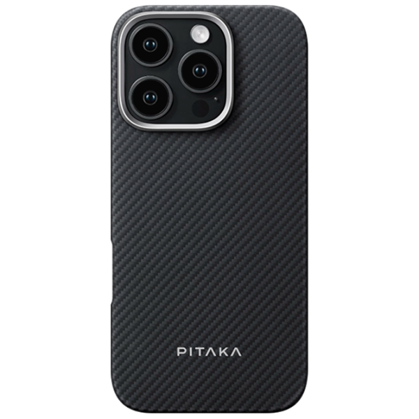 Чехол для смартфона Apple iPhone 16 Pro Pitaka / MagSafe Back / PC / Серый Черный photo 1