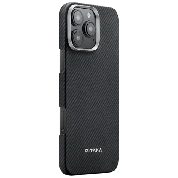 Чехол для смартфона Apple iPhone 16 Pro Pitaka / MagSafe Back / PC / Серый Черный photo 2
