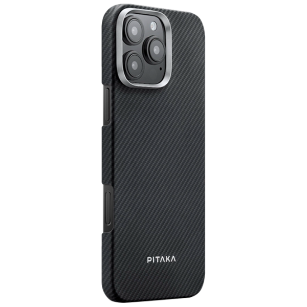 Чехол для смартфона Apple iPhone 16 Pro Pitaka / MagSafe Back / PC / Серый Черный photo 2