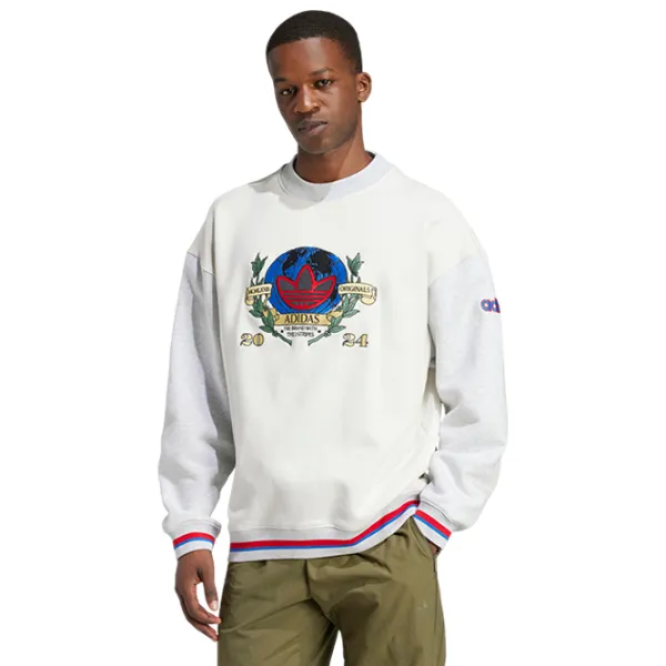 Hanorac pentru bărbați Adidas Olpc Crew  Drept / Beige photo 2