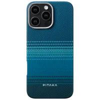 Чехол для смартфона Apple iPhone 16 Pro Pitaka / MagSafe Back / PC / White Синий